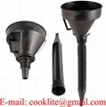 Car Oil Fuel Filling Change Plastic Funnel with Dust Filter and Removable Flexible Spout