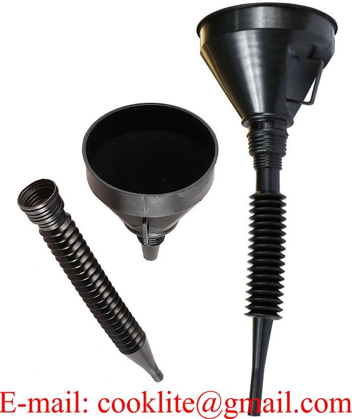 Oil Fuel Water Funnel With Screen Filter Tubing Heavy Duty Plastic For Car Auto