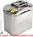 Polished Stainless Steel Jerry Can 25 Liter Fuel Container