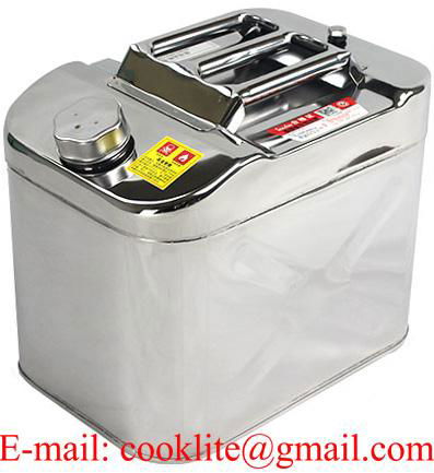 40 Liter Screw Cap Stainless Steel Fuel/Petrol/Diesel Jerry Can Water Carrier 4