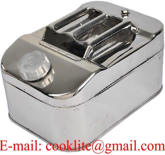 10L Jerry Can Diesel Gasoline Fuel / Water Storage 304 Stainless Steel for Boat/4WD/Motorbike