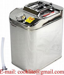 30L Jerry Can Diesel Gasoline Fuel Water Storage Stainless Steel for Boat/4WD