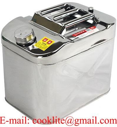 30L Jerry Can Diesel Gasoline Fuel Water Storage Stainless Steel for Boat/4WD 3