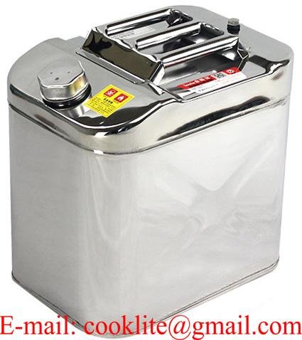 25 Liter Stainless Steel Petrol/Diesel/Fuel Jerry Can With Screw Cap 