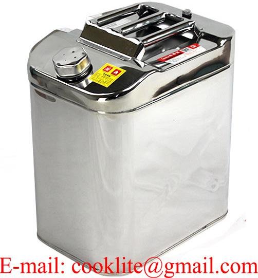 30L Jerry Can Fuel/Water Storage 304 Stainless Steel for Boat/4WD/Motorbike