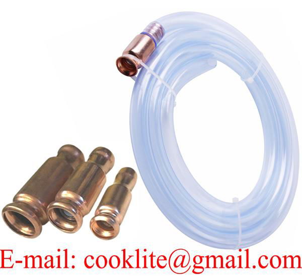 Self-priming copper transfer jiggler pump siphon hose