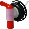 Poly Plastic Dispensing Chimney Lid Cap with Tap Aeroflow 58mm for Chlorine Drums