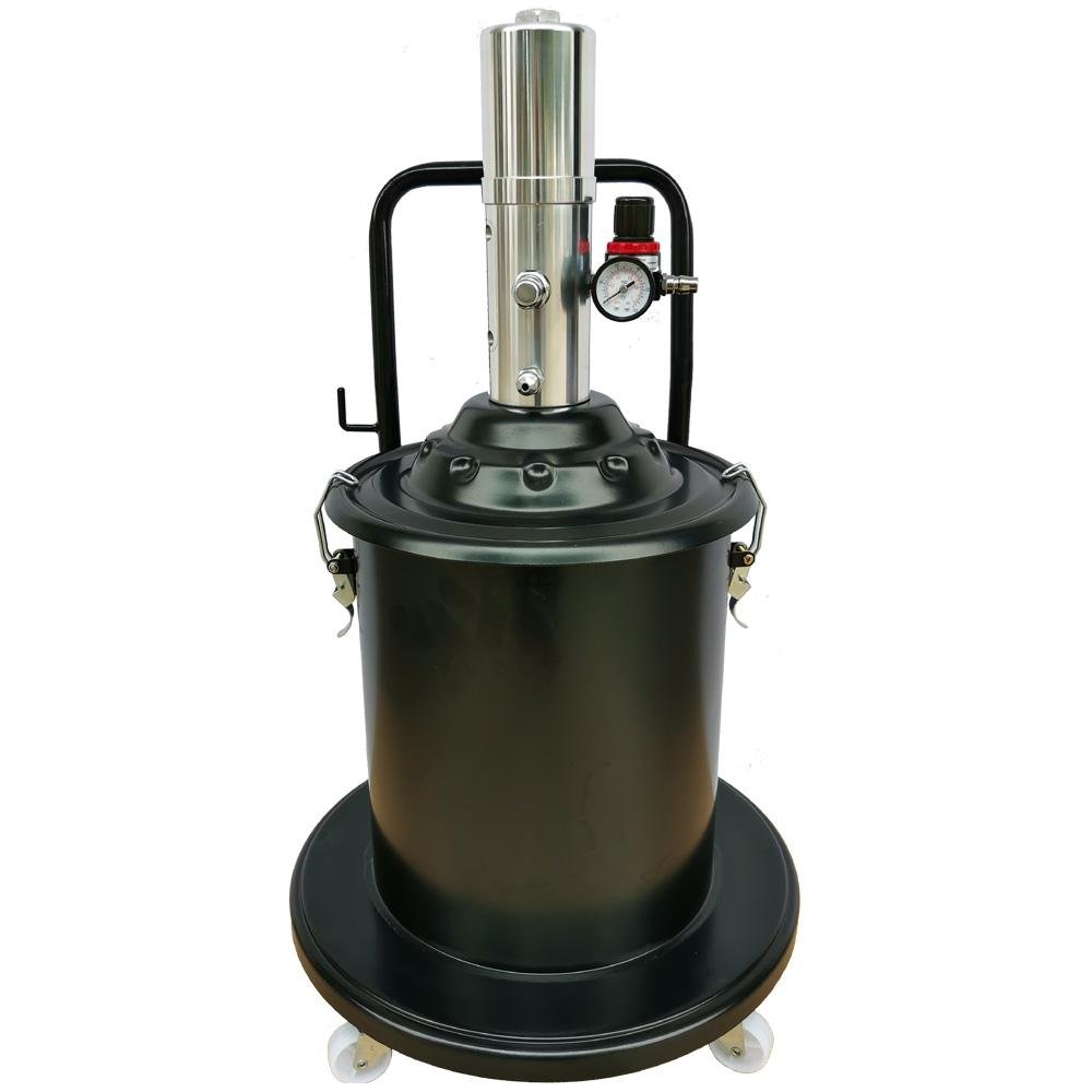 20 Liter Air Operated Grease Bucket Pump 20L Wheeled High Pressure Pneumatic Lubricator Machine