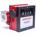 4-Bit Digital Diesel Fuel Oil Flow Meter Gallon Counter Meter 1% 1"