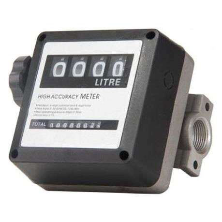 120L/min 4 Digital Diesel Fuel Oil Flow Meter Counter Diesel Gasoline Petrol