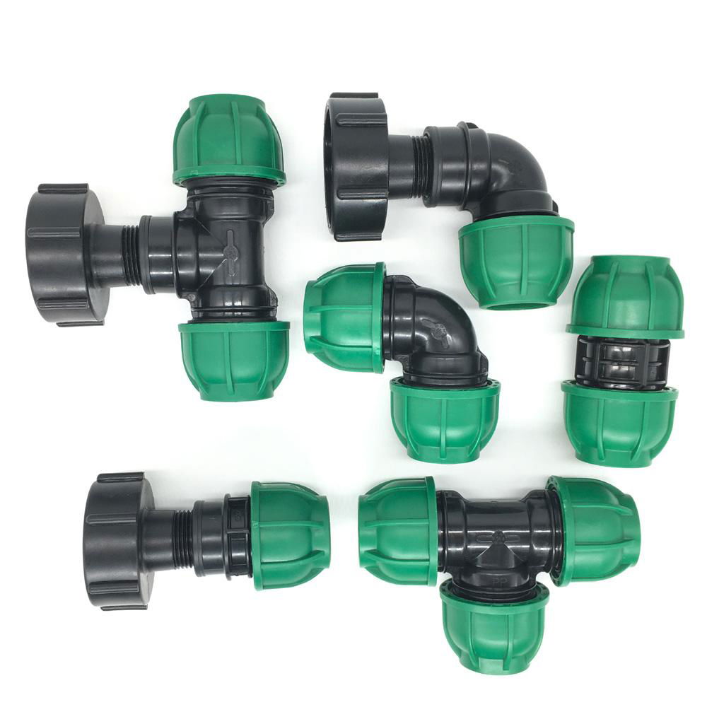 Compression Fittings for Farm/Garden Irrigation System HDPE PP Adapters for Drip/Agriculture system or IBC Tote Tanks
