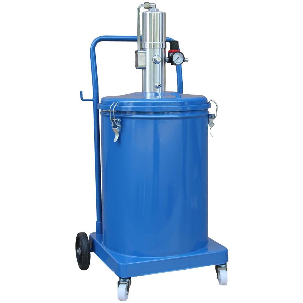 High Pressure Pneumatic Grease Pump Air Operated Lubrication Bucket Mobile Greaser - 40L