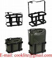 NATO Military Jerry Can Wall Mounting Rack Bracket 10 or 20 Liter Jerry Can Steel Holder Anti Siphon Theft