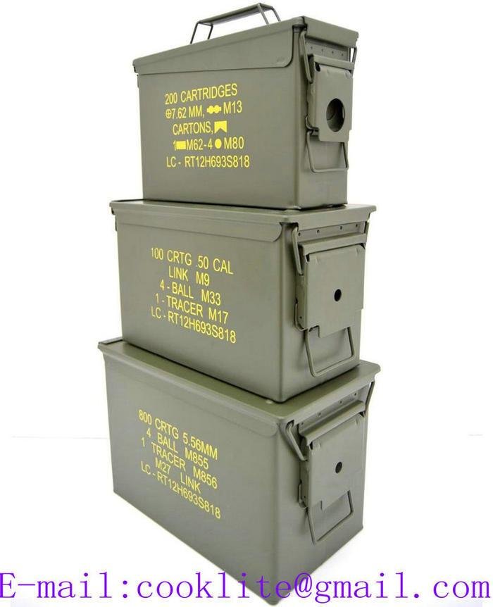 Ammo Box Mil-Spec Steel Ammo Can Waterproof Ammunition Storage Box