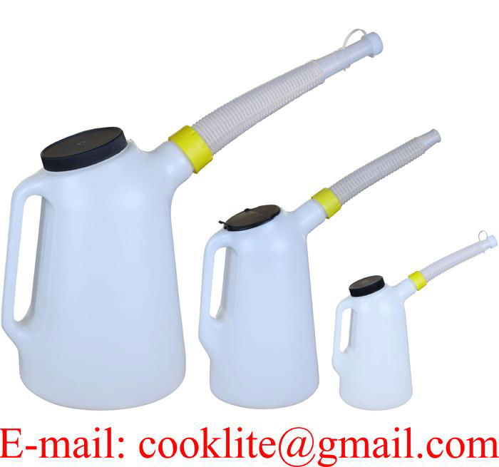 PE Plastic Oil Measuring Jug with Flip Cap