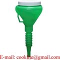 1 1/2 Pint Green Double Cap PE Plastic Funnel