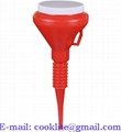 1 1/2 Pint Red Double Cap PE Plastic Funnel