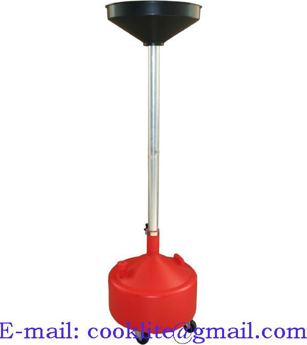 Waste Oil Drainer 8 Gallon Adjustable Plastic Waste Oil Lift Drain with Casters