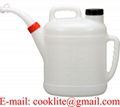 Double Capped Polyethylene Measuring Pour Container Oil Jug 5 Liter Oil Dispensing Can