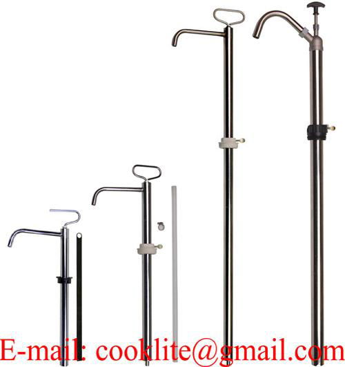 316 Stainless Steel Vertical Lift Hand Drum Pump for Transferring Aggressive Chemicals