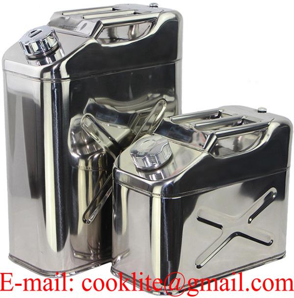 Stainless Steel Jerry Can Water/Fuel Storage Motorbike Boat 4WD