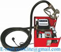 Metering Diesel Transfer Pump Mini Fuel Oil Dispenser - Pump Set with Manual Fuel Nozzle and Mechanical Flow Meter