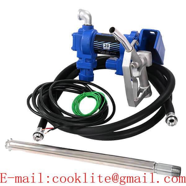 Flameproof Gasoline Petrol Transfer Pump DC 12V 20GPM Diesel Gas Kerosene Fuel Dispenser Pump Kit Car Tractor Truck