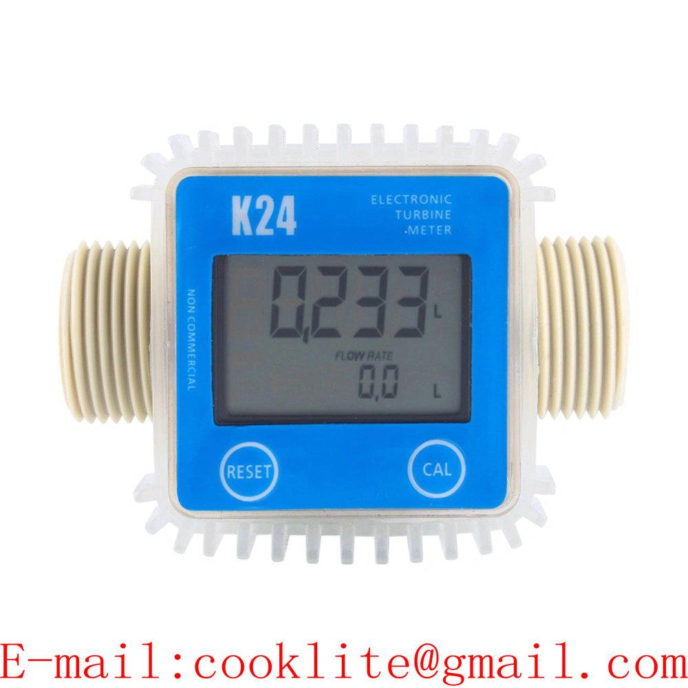Mechanical Fuel Meter FM-120 4-Digit Analog Flow Meter 1 Inch Diesel Gasoline Petrol Oil Gallon Liter Counter Gauge for Fuel Dispenser