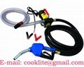 12/24V DC diesel bio fuel transfer pump kit mini dispenser with automatic dispensing gun nozzle and suction/delivery hoses