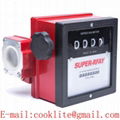 Fuel Dispenser Parts Aluminum 4-Digit Mechanical Diesel Flow Meter 1 or 1.5 Inch Analog Fuel Meters