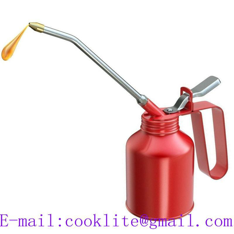 Hand-held Lubricating Oil Pump 250CC Handy Pistol Oiler Hydraulic Thumb Pump Metal Oil Can Lubrication Tools