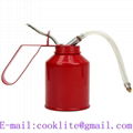 Metal Oil Can Dispenser 250CC Oilcan Hand Held Oiler Hydraulic Finger Pump