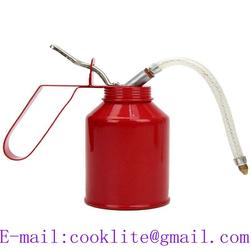 High Pressure Pump Oil Dispensing Can 300ml Feed Oil Pot with Flexible Spout