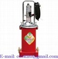 12 Liter Air Operated High Pressure Grease Bucket Pump 12L Wheeled Pneumatic Lubricator Machine