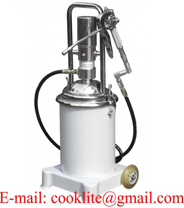 High Pressure Pneumatic Grease Pump Air Operated Lubrication Bucket - 12L