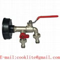 S60x6 x 1/2" Double Brass Tap for IBC Tank