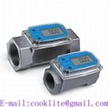 Electronic Fuel Meter 1/1.5/2 Inch Digital Turbine Flow Meter with High Precision for Diesel, Gasoline, Fuel Oil, Water Dispenser