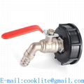 Home Garden Hose Tap Thread Brass Ball Bibcock with S60X6 Female to 1/2" Bsp Female IBC Adapter