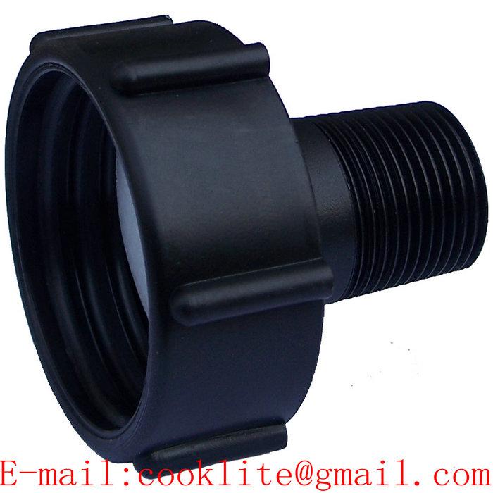 S60x6 Female Buttress to 1" Male BSP Pipe Thread Adapter Fittings Connector for IBC Tanks