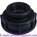 IBC Screw Cap S60x6 Female to 1" BSP Female Thread Adaptor Plastic IBC Tote Tank Valve Fitting Reducer