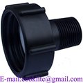 S60X6 Female Buttress to 1" Male Bsp Pipe Thread Adapter Fittings Connector for IBC Tanks