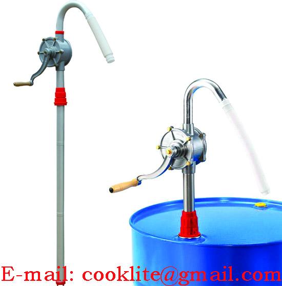 Aluminum Rotary Drum Barrel Hand Pump 55 Gallons Self Priming Dispenser