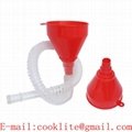 Plastic Oil Funnel with Filter Screen & 50mm Long Hose