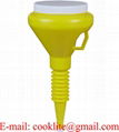 1 1/2 Quart Yellow Double Capped Plastic Funnel