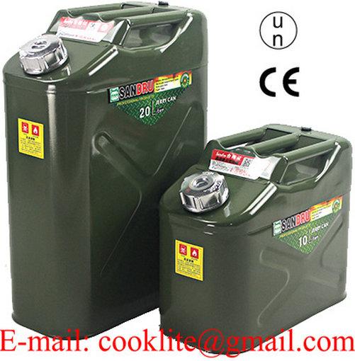 Petrol Fuel Jeep Can Steel Diesel Jerry Can Oil Water Carrier Container 10L/20L