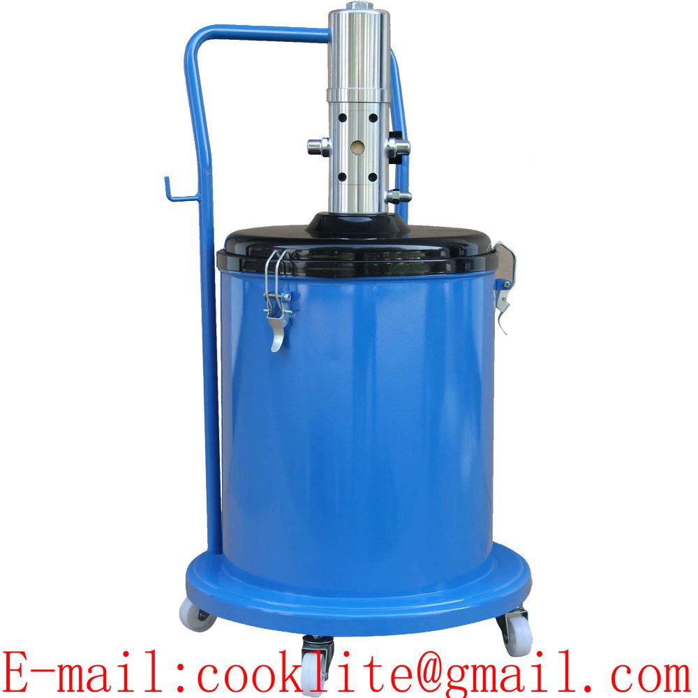 Air Operated Bucket Grease Pump 30L Pneumatic Compressed Lubricator Oil Dispensing Gun