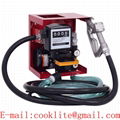 Portable Fuel Dispenser 12V 24V 175W Electric Oil Diesel Transfer Pump with Metering Fuel Nozzle - Mobile Gas Station