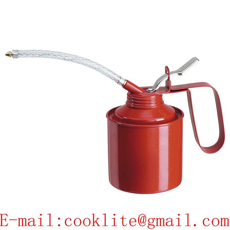 Metal Oil Can with Flexible Spout 500ml Hand Held Machine Oiler Oilcan - Automotive Car Truck Vehicle Machine Repair Maintenance Tools
