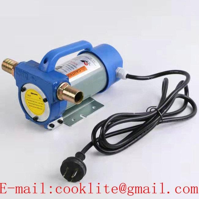 AC 220V Portable Diesel Oil Transfer Pump - Electric Fuel Dispenser Pump for Mini/Mobile Gas Filling Station 300W 50L/Min