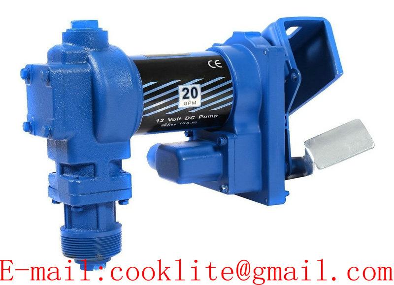 Electric Fuel Transfer Pump Gasoline Petrol Diesel Kerosene Oil DC 12V 24V 240W 20gpm Commercial Auto Portable